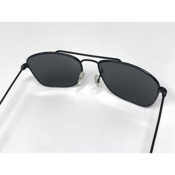 Vintage Aviator Pilot  sunglasses Glass Mirror Lenses Black Frame Unbranded - Picture 6 of 12